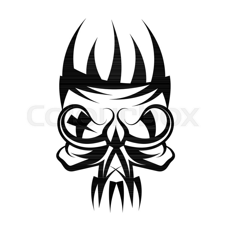 800x800 Skull With Crown On Head Tattoo Vector Stock Vector Colourbox
