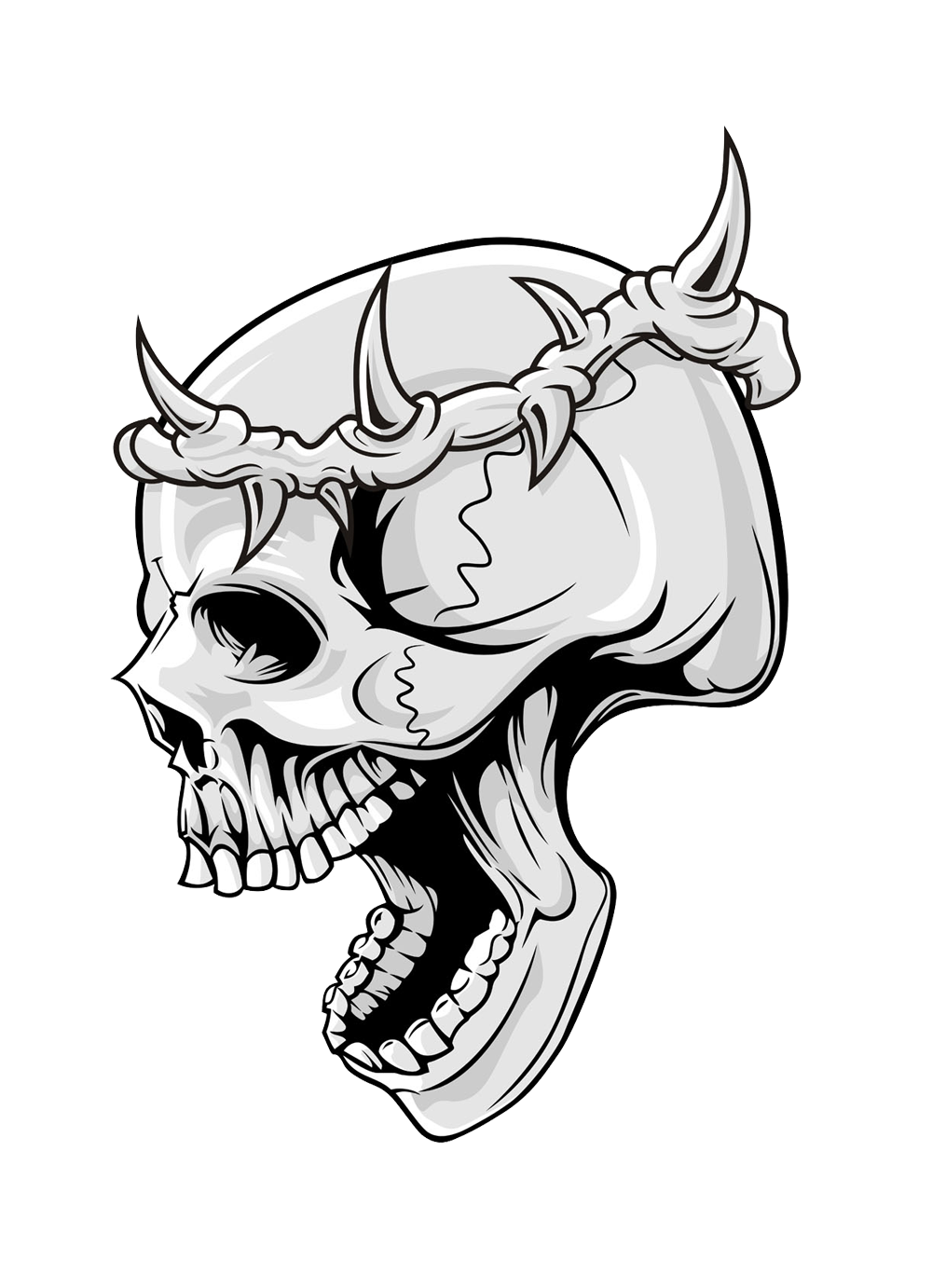 1000x1382 Collection Of Free Bone Drawing Crown Download On Ui Ex