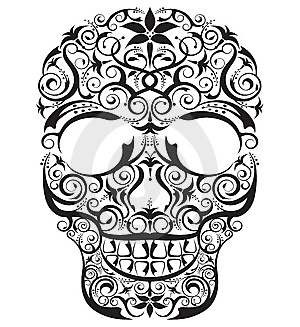 300x327 Outline Drawing Of Human Skull Tattoos Designs Tribal Sugar Evil