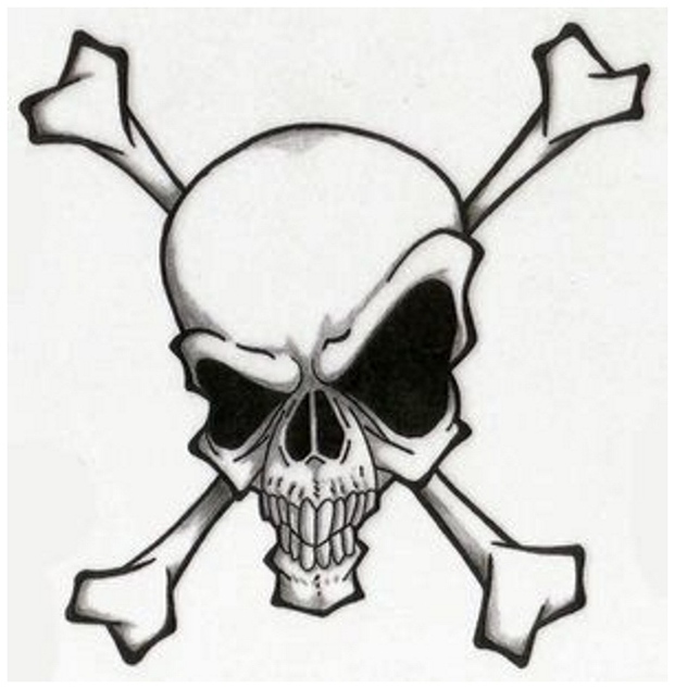 621x634 Simple Skull Tattoos Designs