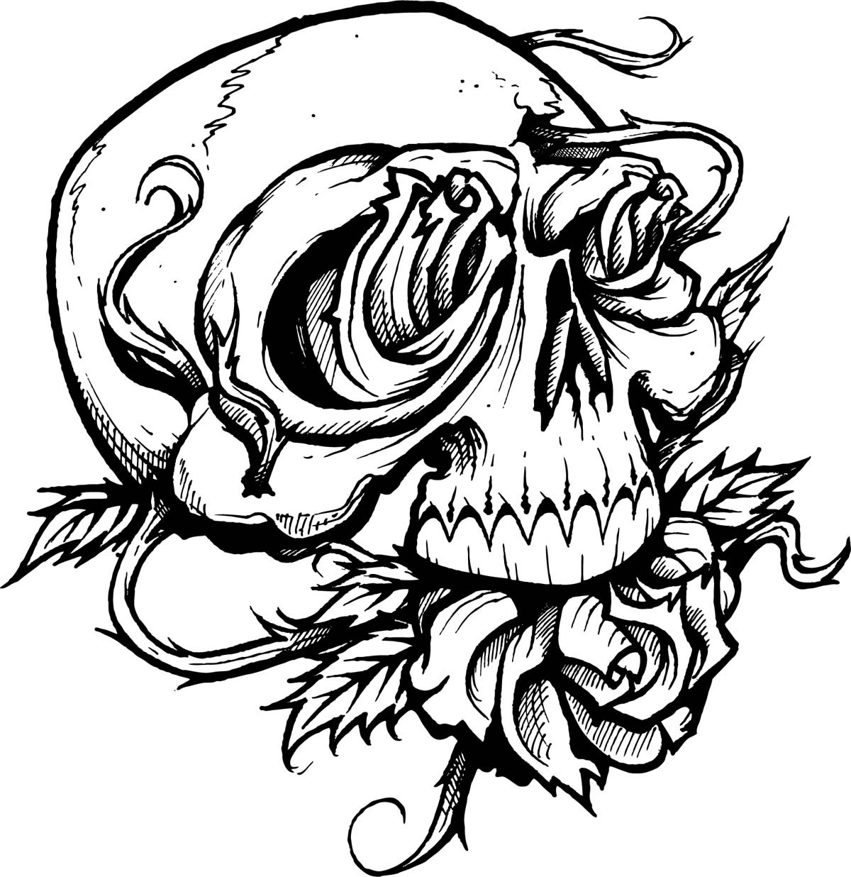 1200x1236 Skull And Cross Coloring Pages Awesome Free Free Skull Tattoo