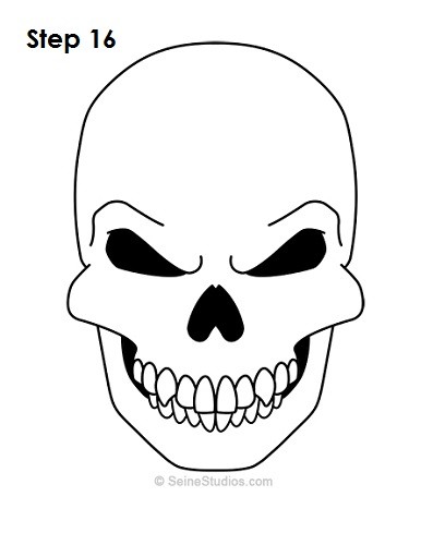 386x500 Draw Skull For How To Draw A Skull