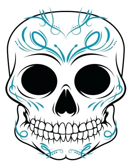438x557 How To Draw A Simple Skull A Pseudo Sugar Skull From Start