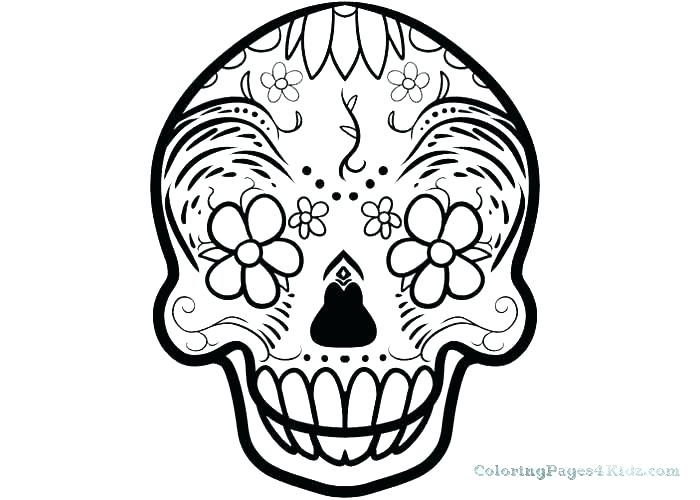 700x500 Simple Sugar Skull Drawing Running