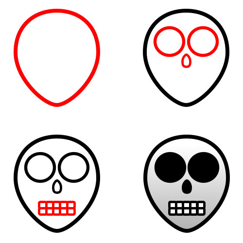 500x500 How To Draw Skulls