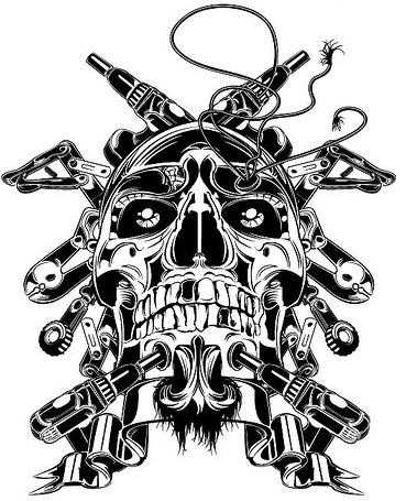 369x455 How To Draw A Skull Tutorials Drawn In Black