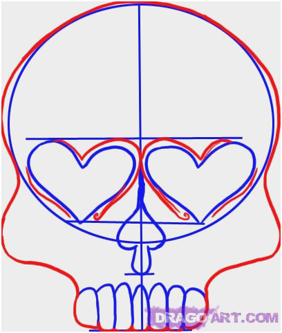 408x481 Sugar Skull Drawings Step
