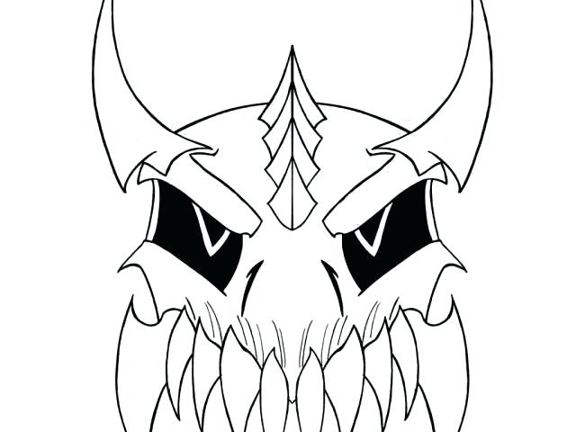 640x480 Skull Drawing Easy