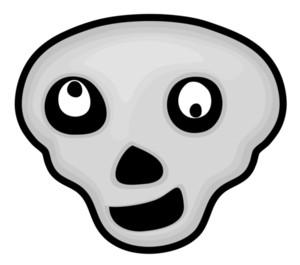 300x265 Funny Skull Face Drawing Royalty Free Stock Image