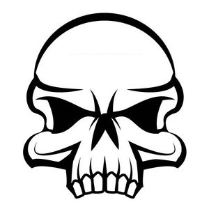 300x300 Skull Face No Lower Jaw Car Decal Sticker Ebay