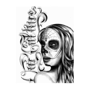 300x300 Skull Face Drawing