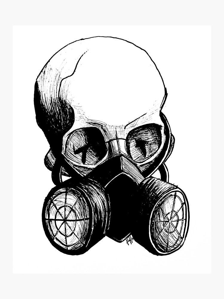 750x1000 Gas Mask Skull Photographic Print