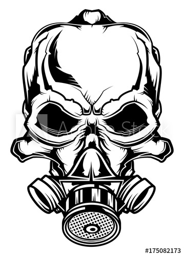 359x500 Monochrome Illustration Of Skull