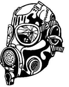 239x300 Skull, Army, Gas Mask, Sticker, Decal, Vinyl, Car, Laptop, Wall, Art