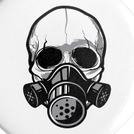 190x190 Skull Gas Mask Horror Spooky Creepy Small Buttons Spreadshirt