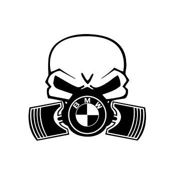 350x350 Bmw Skull Piston Gas Mask Premium Decal Inch