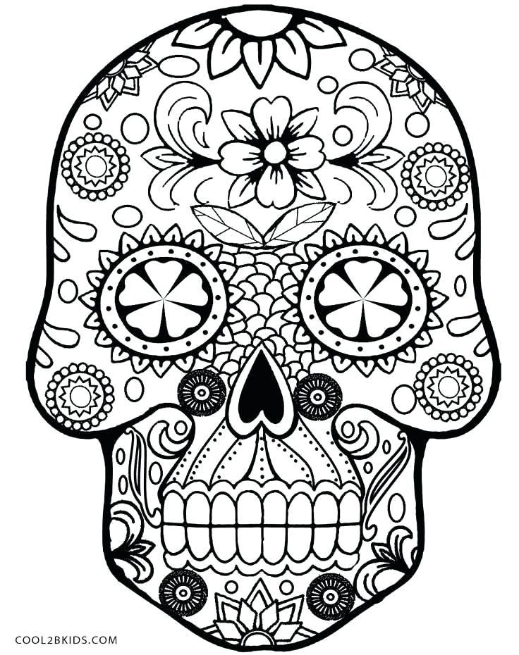736x930 How To Draw A Simple Sugar Skull Best Skull Drawings Ideas