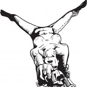 300x300 Lying Girl With The Gun Drawing Vector Soidergi