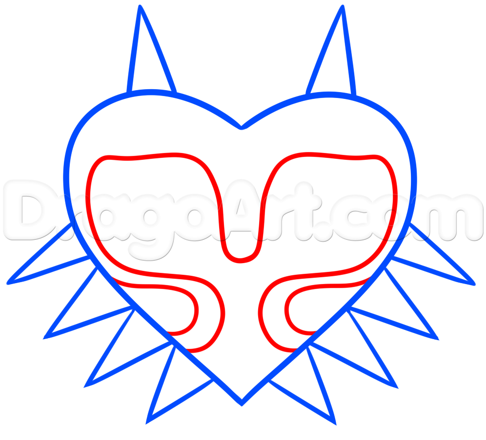 996x903 Draw Skull Kid Easy, Step