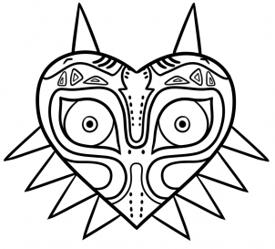 302x273 Drawing Printout How To Draw Skull Kid Easy