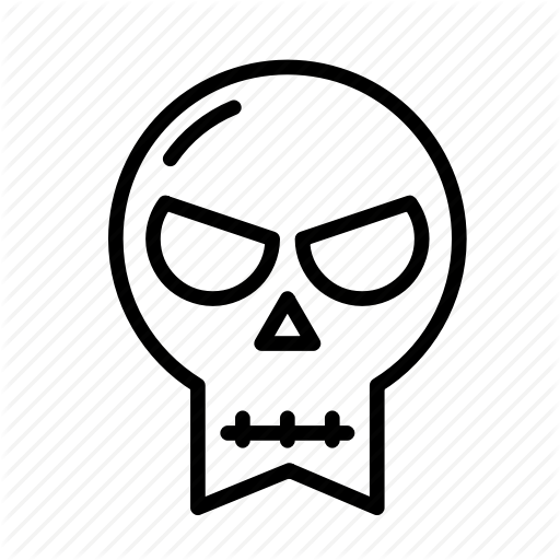 512x512 Drawing Halloween Skull Transparent Png Clipart Free Download