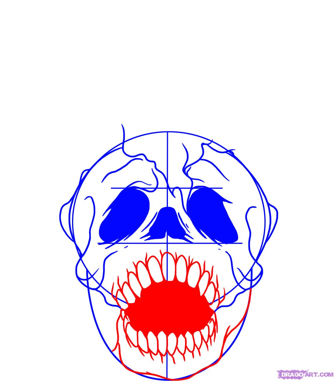 1149x1307 How To Draw A Skull On Fire, Step