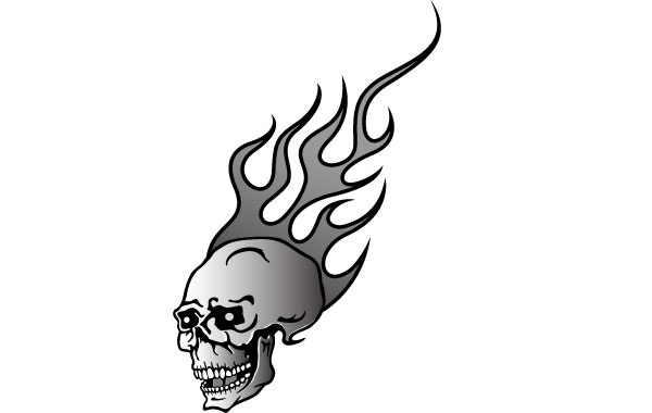 600x380 Skull On Fire Vector Vector Free Download