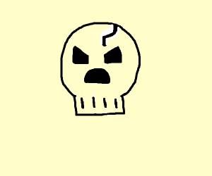 300x250 Cracked Skull In Fire