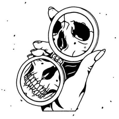 400x401 Skull Reflection Tumblr