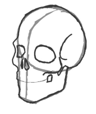 381x451 Drawing A Skull In A Few Simple Steps Drawing Art Blog