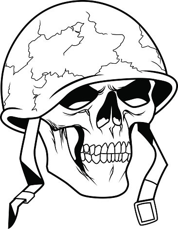 366x471 Skull Profile Drawing Helmet