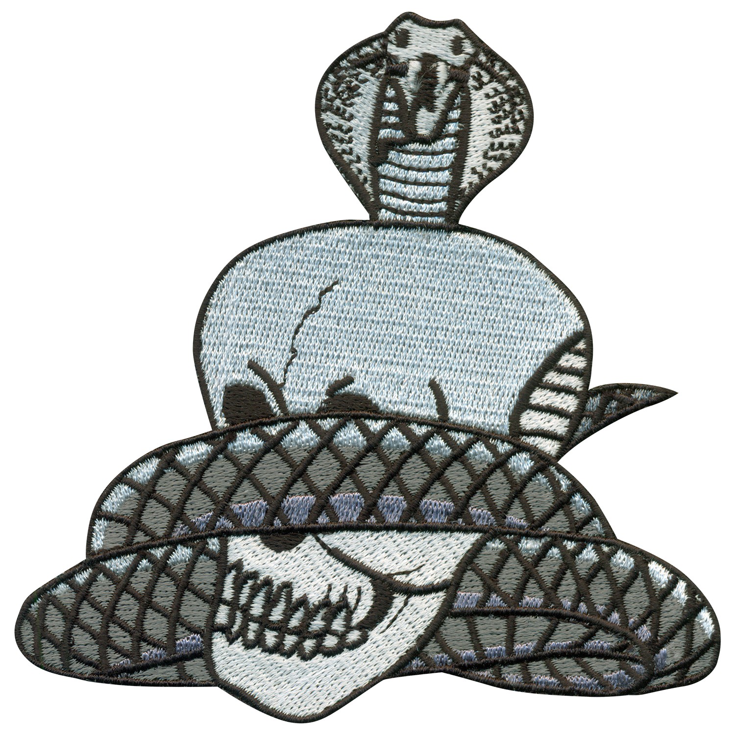 1500x1500 Embroidered Snake Skull