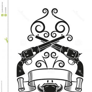 300x300 Roses And Guns Crown Stock Vector Shutterstock Cross Gun Flowers