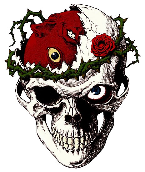 464x550 Skull With Crown Of Thorns Posters