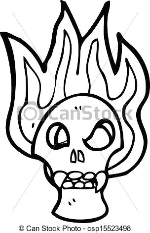 304x470 Skull Drawing Flaming Troller Us