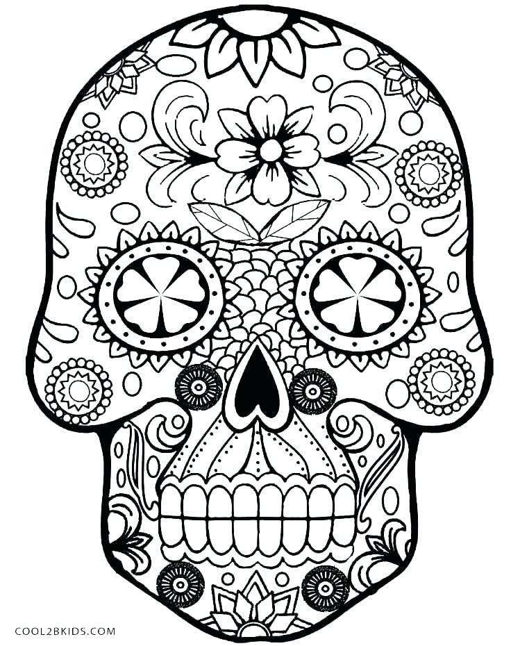 736x930 Coloring Pages Skulls Flames Betterfor