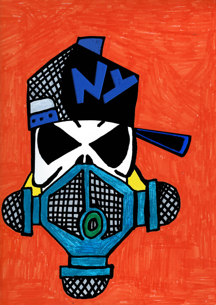 753x1061 Skull With Gas Mask