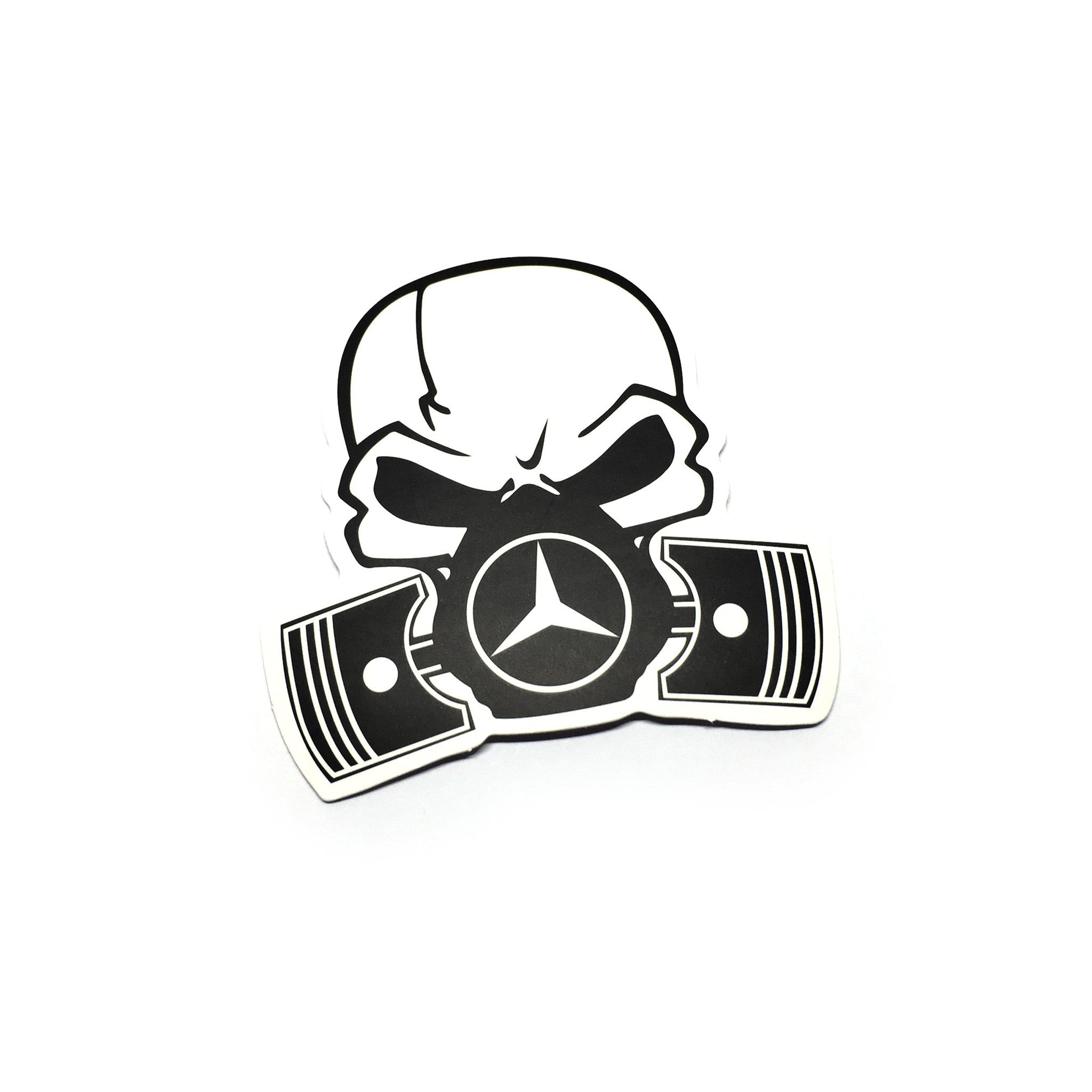 2048x2048 Adesivo Caveira Mercedes Skull Gas Mask Matte Sticker Decal