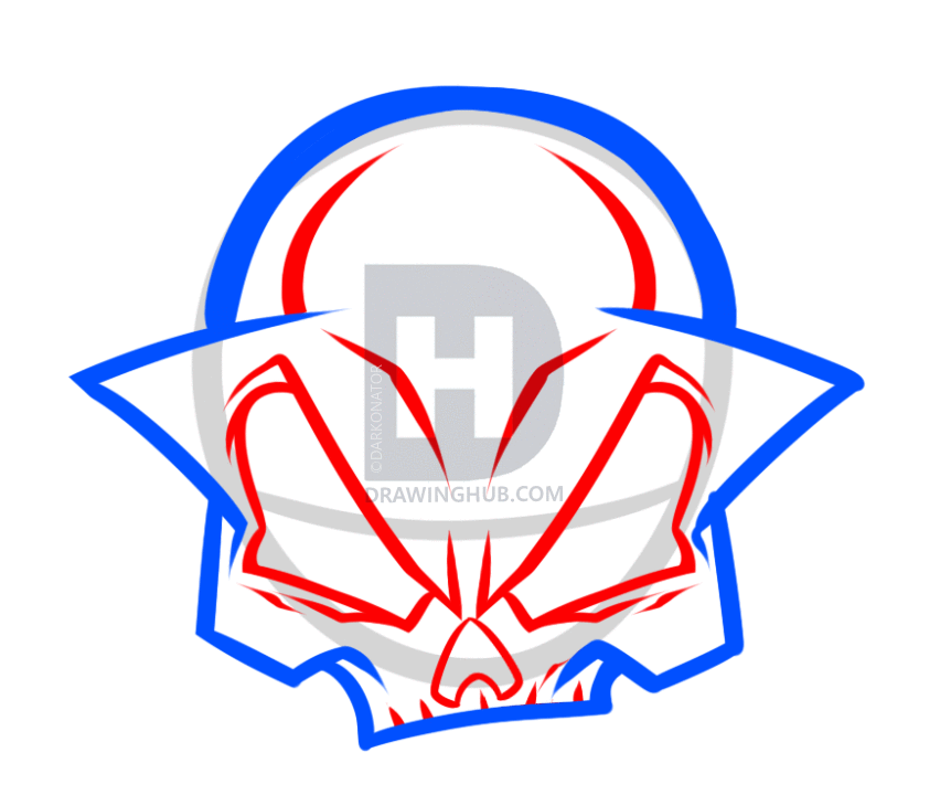 852x720 How To Draw Skull Phones, Skull Headphones, Step