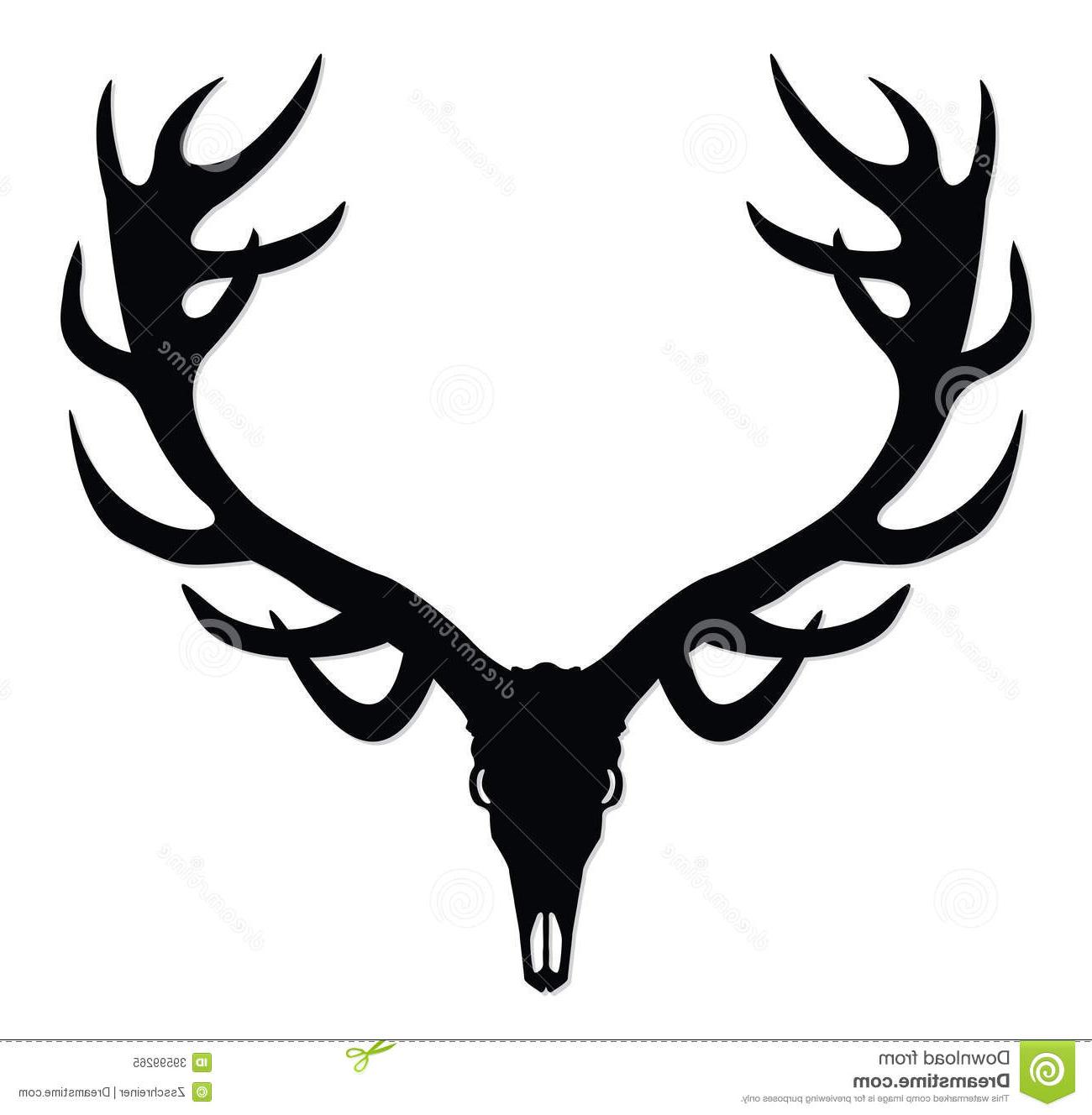 1300x1328 Hd Deer Skull Silhouette Clip Art Drawing Free Vector Art