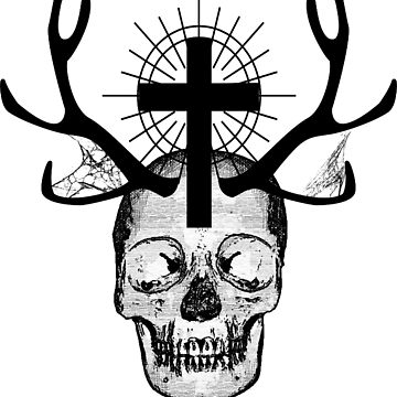 360x360 Skull Horns Negro Contrast Tank