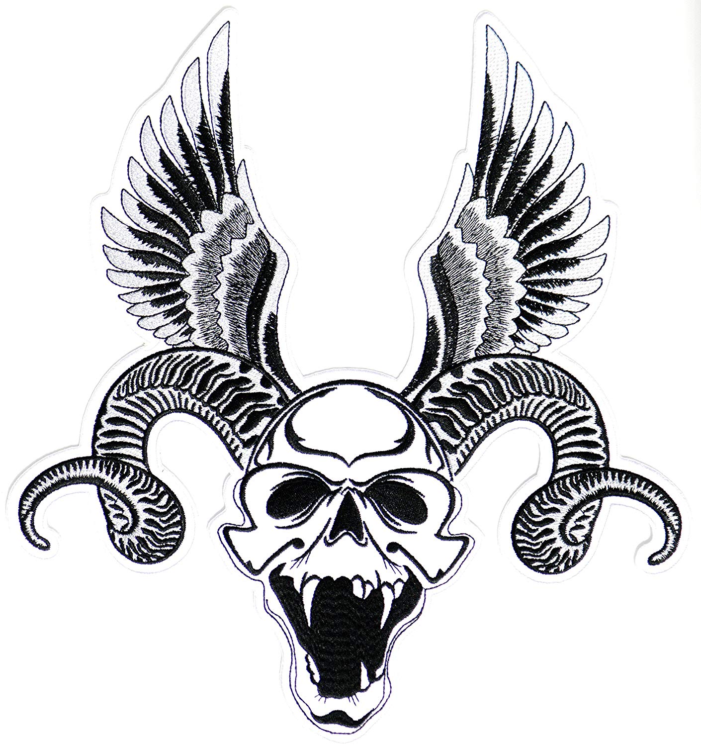 1410x1500 Big Large Devil Satan Skull Wings Horn Rider