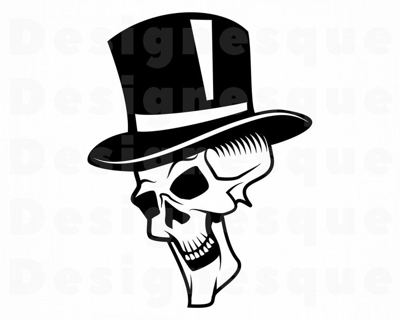 794x635 Skull Hat Top Hat Skull Gentleman Skull Etsy