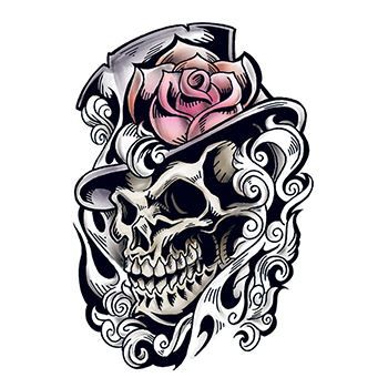 350x350 Collection Of Skull Top Hat Tattoo Images In Collection
