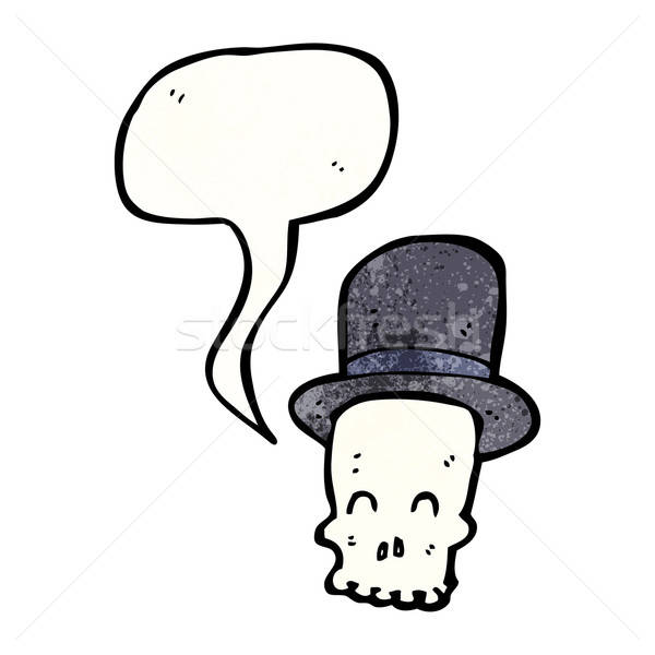 600x600 Skull In Top Hat Cartoon Vector Illustration Lineartestpilot