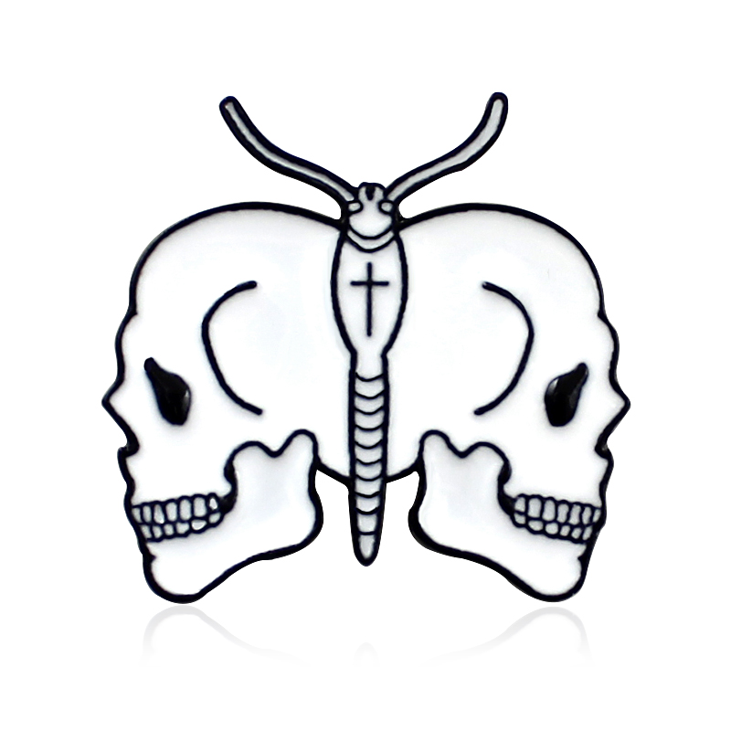 800x800 Punk Insect Brooch Cartoon Butterfly Dragonfly Skull Wings Unique