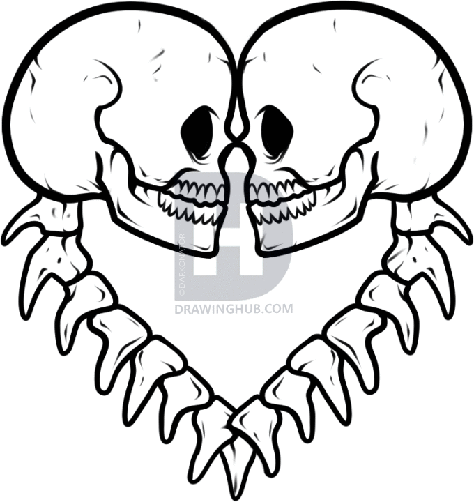 680x720 How To Draw Skulls, Step