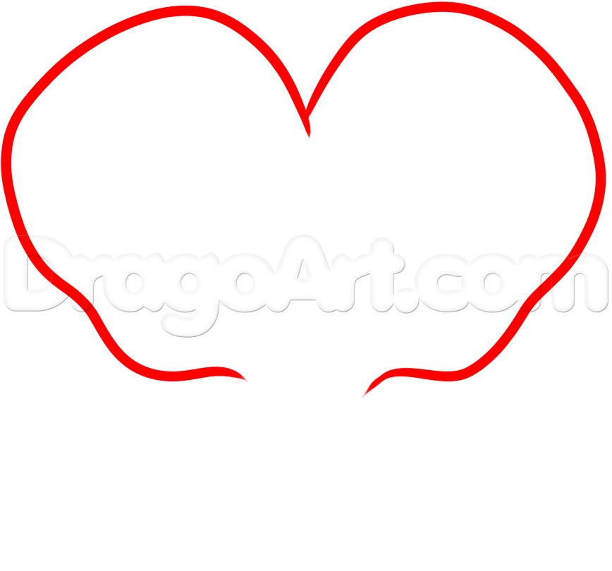 868x810 How To Draw A Heart Skull, Step