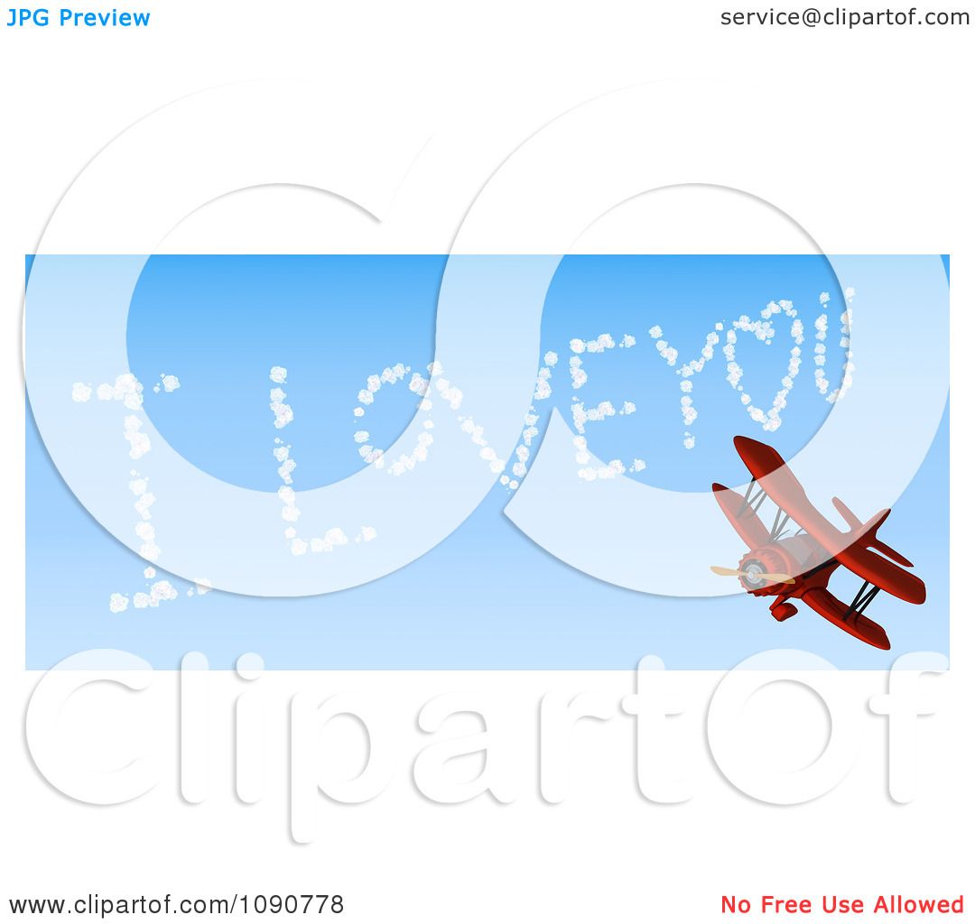 1080x1024 clipart red biplane drawing i love you in the sky