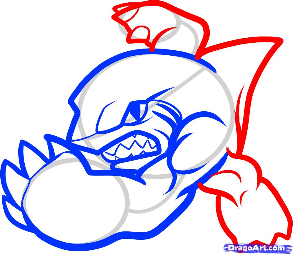 996x866 How To Draw Terrafin, Skylanders, Step